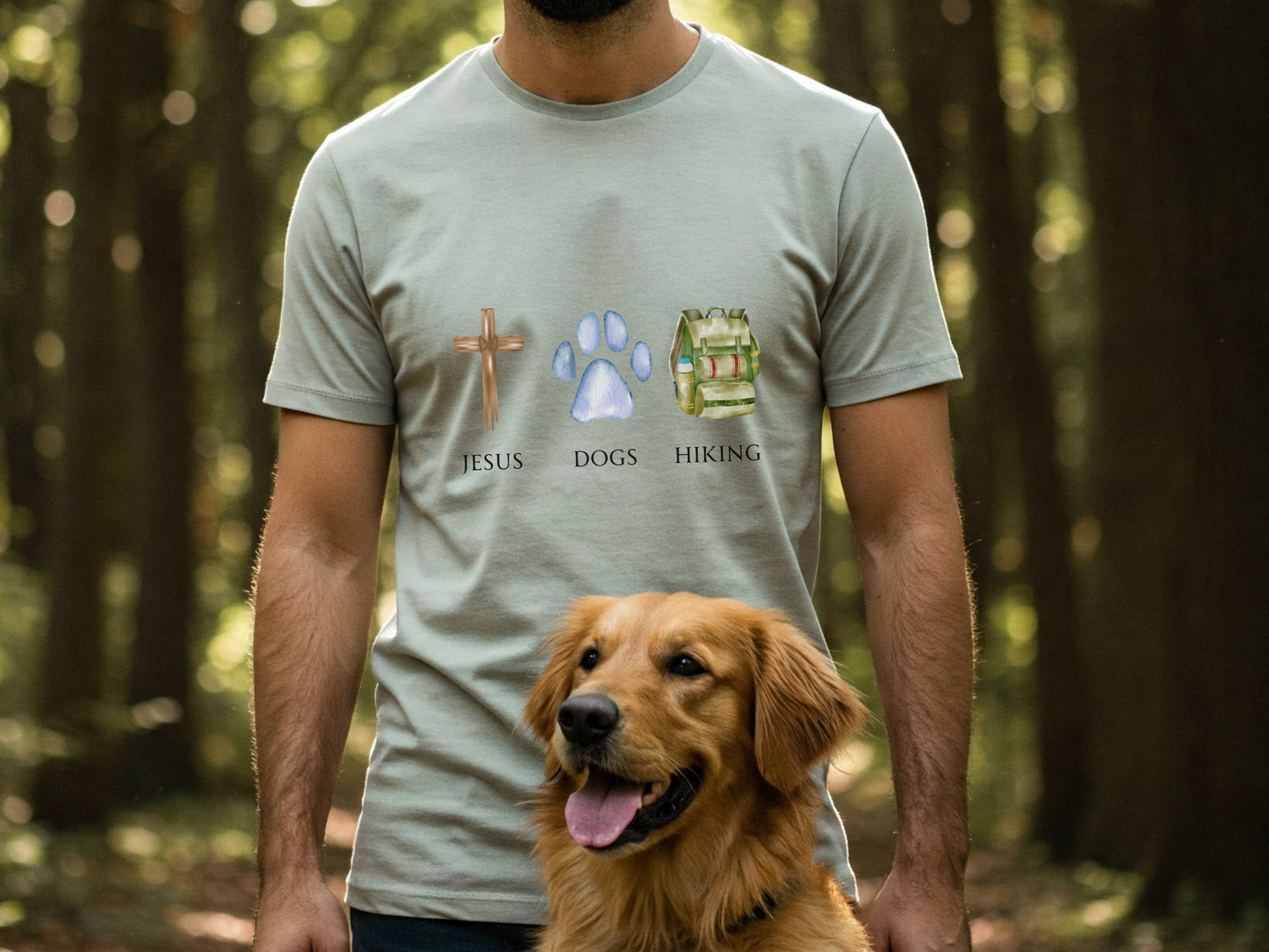 Jesus, Dogs, and Hiking T Shirt