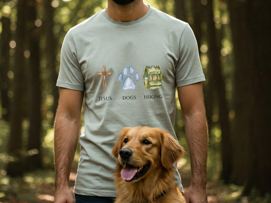 Jesus, Dogs, and Hiking T Shirt
