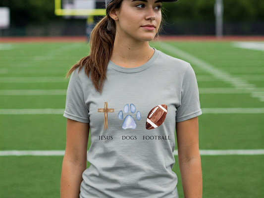 Jesus, Dogs, and Football T Shirt