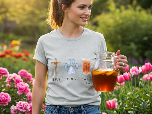 Jesus, Dogs, and Sweet Tea T Shirt