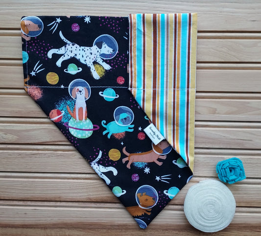 Astronaut Dog Reversible Bandana